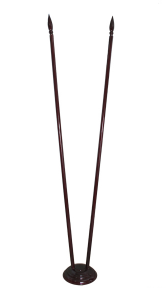 Подставка для флагов напольная с двумя отверстиями в сборе (дерево) - fgospostavki.ru - Казань