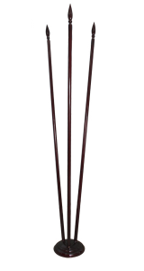 Подставка для флагов напольная с тремя отверстиями в сборе (дерево) - fgospostavki.ru - Казань