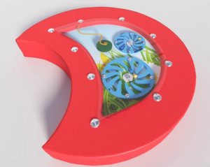 Настенный игровой модуль в виде части гусеницы с весами - fgospostavki.ru - Казань