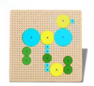 Тактильно-развивающая панель с разноцветными шестеренками - fgospostavki.ru - Казань