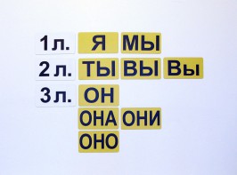 Набор магнитных карточек "Личные местоимения" (фон жёлтый) - fgospostavki.ru - Казань