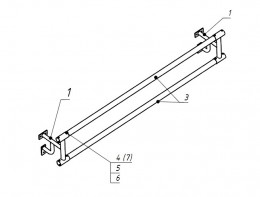 Станок хореографический пристенный (1,5 метра, двухрядный) - fgospostavki.ru - Казань
