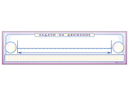 Панно (демонстрационное) магнитно-маркерное "Задачи на движение" + комплект тематических магнитов - fgospostavki.ru - Казань