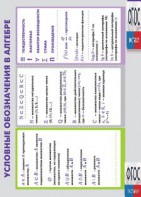 Таблица "Условные обозначения в алгебре" (винил) - fgospostavki.ru - Казань