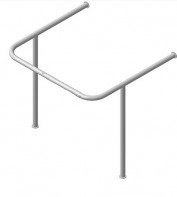 Поручень для раковины, опорой к стене (750 x 550 x 750 миллиметров) - fgospostavki.ru - Казань