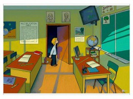 Магнитно-маркерный ситуационный плакат "Классная комната" с набором магнитных карточек + методические рекомендации (иностранный язык) - fgospostavki.ru - Казань