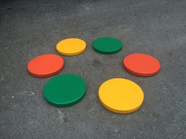 Диски цветные амортизационные деревянные (комплект 6 штук) - fgospostavki.ru - Казань