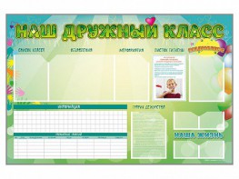 Стенд-уголок магнитно-маркерный "Наш дружный класс" - fgospostavki.ru - Казань