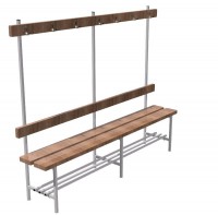 Скамья для раздевалок односторонняя с вешалкой (2,5 метра) - fgospostavki.ru - Казань