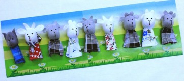 Пальчиковый театр "Волк и семеро козлят" (9 персонажей) - fgospostavki.ru - Казань