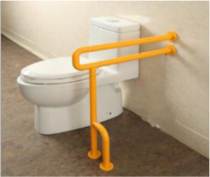 Поручень для унитаза с боковой опорой "Антибак" 700 х 600 х 120 миллиметров - fgospostavki.ru - Казань