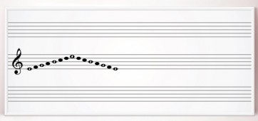 Настенная магнитно-маркерная доска с нотным станом и знаками музыкальной нотации. Вариант 2 - fgospostavki.ru - Казань