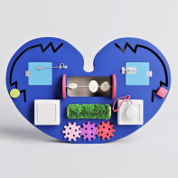 Бизиборд «Большое синее сердце» - fgospostavki.ru - Казань