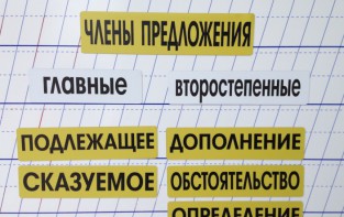 Набор магнитных карточек "Члены предложения" (фон жёлтый) - fgospostavki.ru - Казань