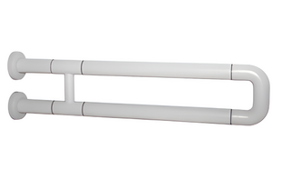 Поручень неоткидной двухопорный с антибактериальным покрытием (белый) - fgospostavki.ru - Казань