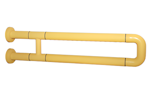 Поручень неоткидной двухопорный с антибактериальным покрытием (желтый) - fgospostavki.ru - Казань