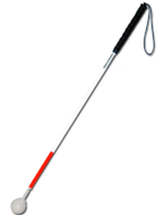 Трость телескопическая композитная с вращающимся шарообразным наконечником длинная на крючке - fgospostavki.ru - Казань