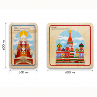 Набор стеновых панелей «Памятные места России - Кижи, Москва» - fgospostavki.ru - Казань