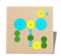 Тактильно-развивающая панель с разноцветными шестеренками - fgospostavki.ru - Казань