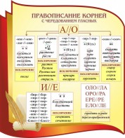 Стенд "Правописание корней с чередованием гласных" - fgospostavki.ru - Казань