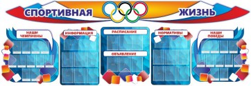 Стенд "Спортивная жизнь" (резной стенд из 8-х частей) - fgospostavki.ru - Казань