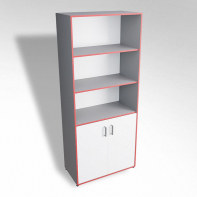 Шкаф широкий открытый с закрытой тумбой ТР2 ЛДСП - fgospostavki.ru - Казань