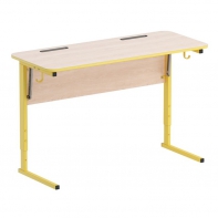 Стол ученический двухместный с наклоном столешницы (0-24°) на прямоугольной трубе - fgospostavki.ru - Казань