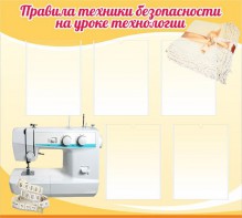 Стенд "Правила техники безопасности на уроке технологии" - fgospostavki.ru - Казань